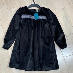 Nueces girls Spain black velvet dress
